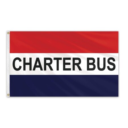 Global Flags Unlimited Charter Bus Message Flag 3'x5' Standard Flag 204898